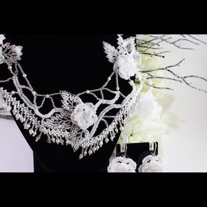 Handmade necklace and earrings